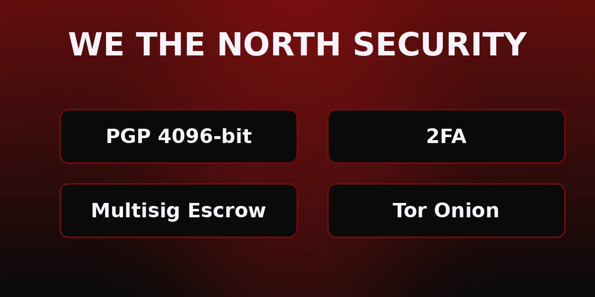 WeTheNorth market security — escrow, PGP and 2FA protection